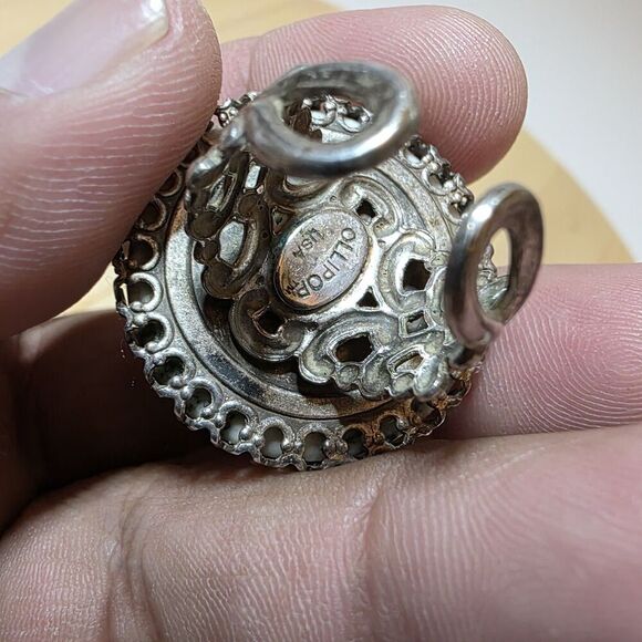Vintage Ollipop USA Adjustable Fashion Designer Ornate Statement Cocktail Ring - Picture 7 of 12